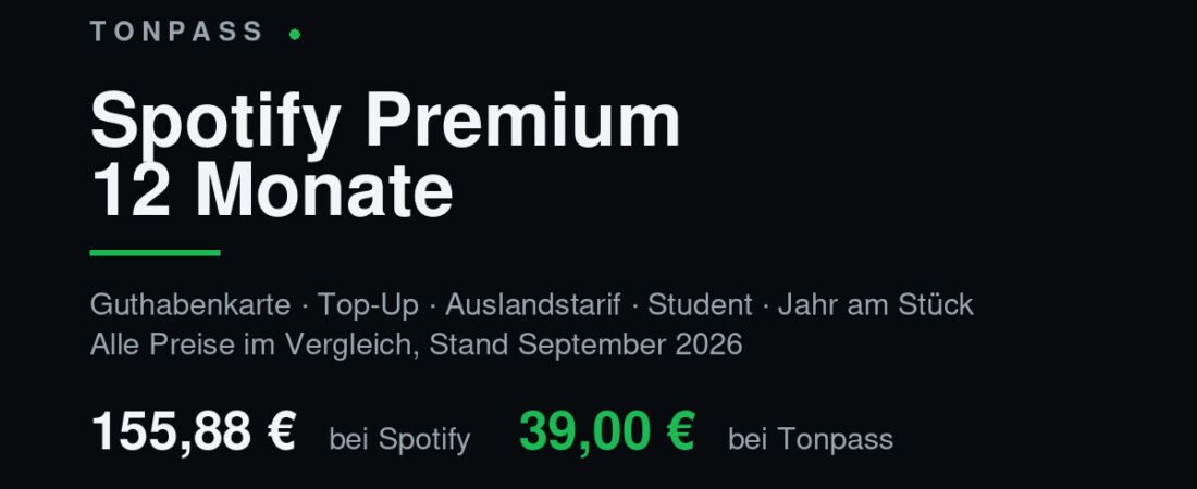 Spotify Premium 12 Monate Vergleich: alle Wege und was sie kosten